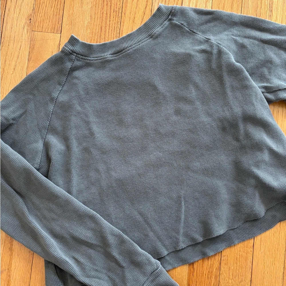 Olive Green Waffle Tee
